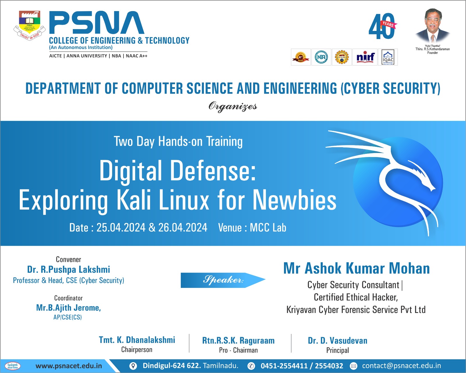 DIGITAL DEFENSE: EXPLORING KALI LINUX FOR NEWBIES- Hands on Workshop